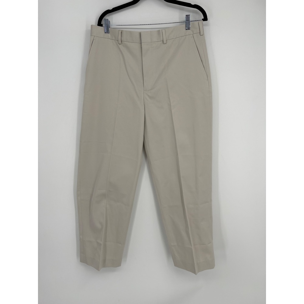 Lands' End Pants Mens 35 Khaki‎ Chino Flat Front Straight Leg Twill